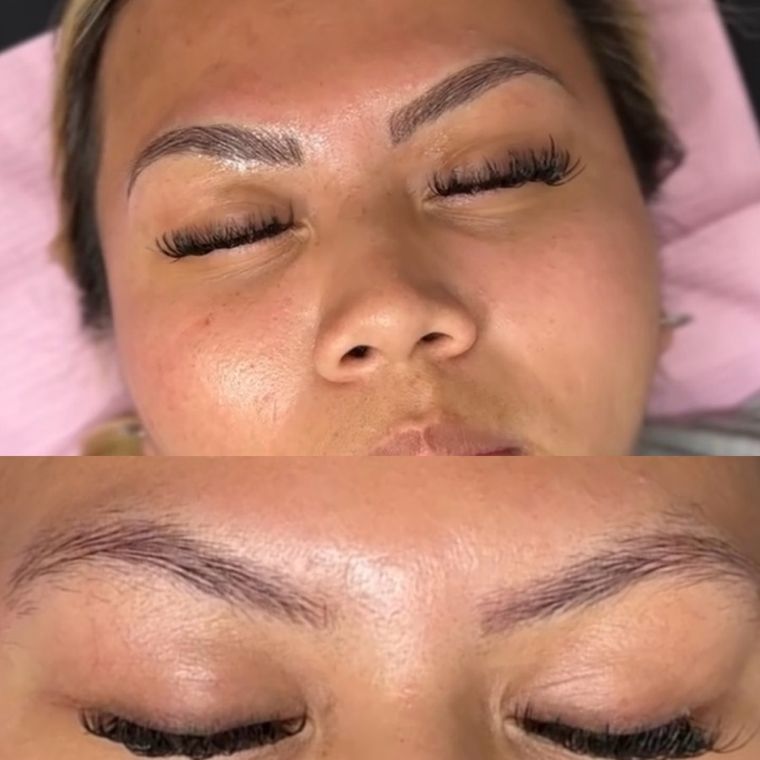 Before and after brows by The Beauty Angel Studio