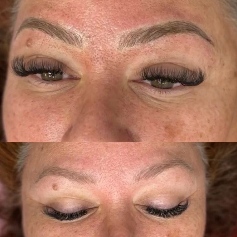 Before and after brows by The Beauty Angel Studio